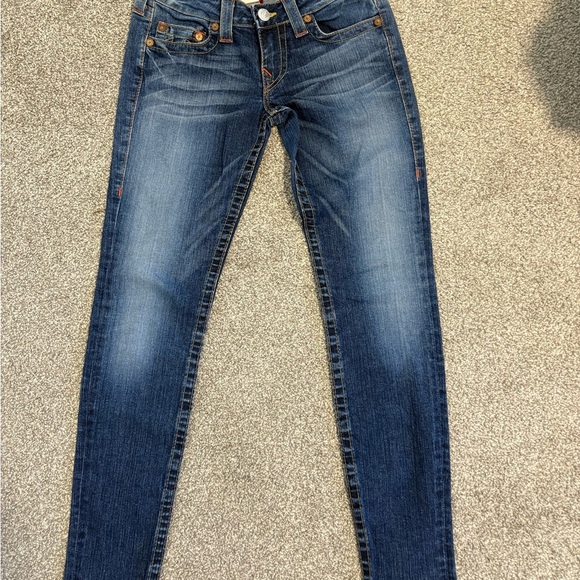 Y2K True Religion Women's Lowrise Skinny Stella Jeans Size 27 - Picture 5 of 9